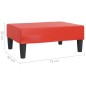 vidaXL Reposapiés de cuero sintético rojo 78x56x32 cm vidaXL Reposapiés de cuero sintético rojo 78x56x32 cm