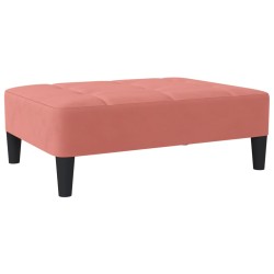 vidaXL Reposapiés de terciopelo rosa 78x56x32 cm