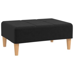 vidaXL Reposapiés de tela negro 78x56x32 cm