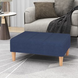 vidaXL Reposapiés de tela azul 78x56x32 cm