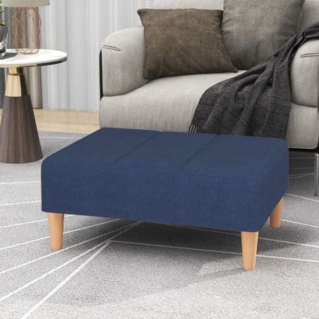 vidaXL Reposapiés de tela azul 78x56x32 cm