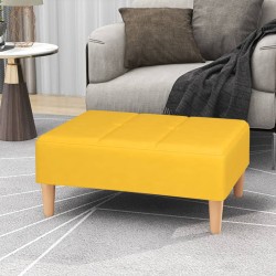 vidaXL Reposapiés de tela amarillo 78x56x32 cm