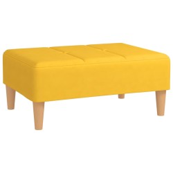 vidaXL Reposapiés de tela amarillo 78x56x32 cm