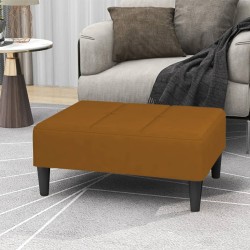 vidaXL Reposapiés de terciopelo marrón 78x56x32 cm