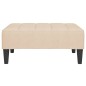 vidaXL Taburete de tela color crema 78x56x32 cm