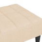 vidaXL Taburete de tela color crema 78x56x32 cm