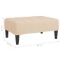 vidaXL Taburete de tela color crema 78x56x32 cm