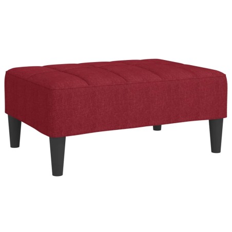 vidaXL Reposapiés de tela rojo vino tinto 78x56x32 cm