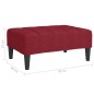 vidaXL Reposapiés de tela rojo vino tinto 78x56x32 cm vidaXL Reposapiés de tela rojo vino tinto 78x56x32 cm