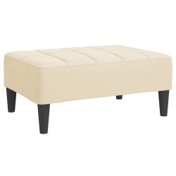 vidaXL Reposapiés de terciopelo crema 78x56x32 cm