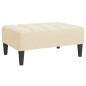 vidaXL Reposapiés de terciopelo crema 78x56x32 cm vidaXL Reposapiés de terciopelo crema 78x56x32 cm