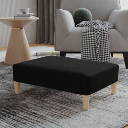 vidaXL Reposapiés de tela negro 78x56x32 cm