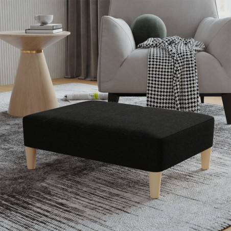 vidaXL Reposapiés de tela negro 78x56x32 cm