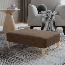 vidaXL Reposapiés de tela marrón 78x56x32 cm