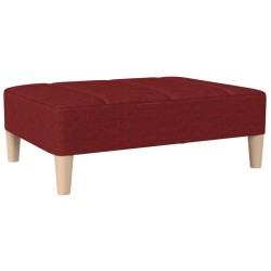 vidaXL Reposapiés de tela rojo tinto 78x56x32 cm
