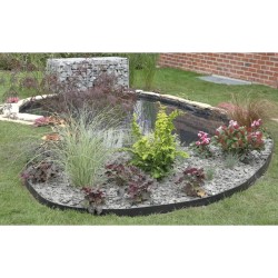 Ubbink Bordura de jardín negro 19 cm x 15 m 7mm