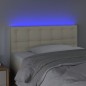 vidaXL Cabecero con LED cuero sintético color crema 100x5x78/88 cm vidaXL Cabecero con LED cuero sintético color crema 100x5x78/88 cm