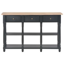 vidaXL Mesa consola de MDF negra 120x30x76 cm