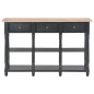 vidaXL Mesa consola de MDF negra 120x30x76 cm