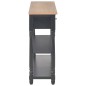 vidaXL Mesa consola de MDF negra 120x30x76 cm