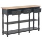 vidaXL Mesa consola de MDF negra 120x30x76 cm