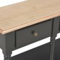 vidaXL Mesa consola de MDF negra 120x30x76 cm