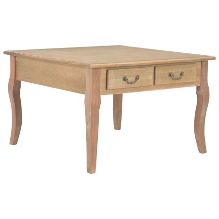 vidaXL Mesa de centro de madera marrón 80x80x50 cm