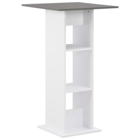 vidaXL Mesa alta de cocina blanco y gris antracita 60x60x110 cm