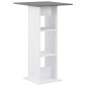 vidaXL Mesa alta de cocina blanco y gris antracita 60x60x110 cm