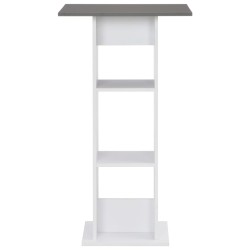 vidaXL Mesa alta de cocina blanco y gris antracita 60x60x110 cm
