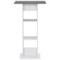 vidaXL Mesa alta de cocina blanco y gris antracita 60x60x110 cm