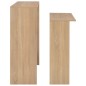 vidaXL Mesa alta de bar con 2 tableros roble 130x40x120 cm vidaXL Mesa alta de bar con 2 tableros roble 130x40x120 cm