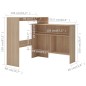 vidaXL Mesa alta de bar con 2 tableros roble 130x40x120 cm vidaXL Mesa alta de bar con 2 tableros roble 130x40x120 cm