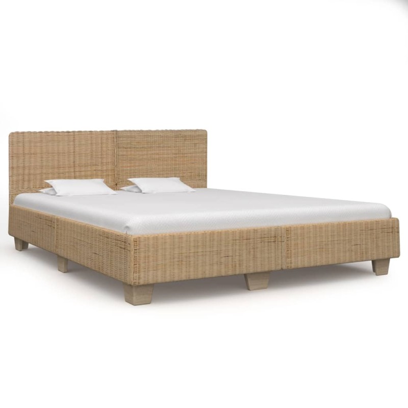 vidaXL Estructura de cama tejida a mano de ratán auténtico 180x200 cm