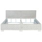 vidaXL Estructura de cama de ratán natural gris 160x200 cm