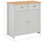 vidaXL Aparador gris 79x35x81 cm vidaXL Aparador gris 79x35x81 cm