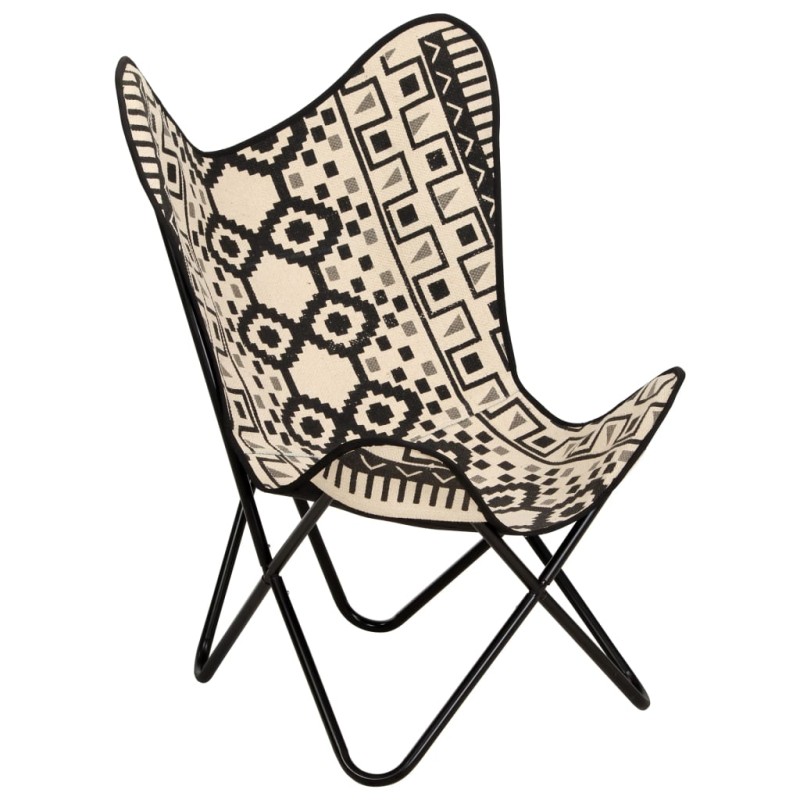 vidaXL Silla Butterfly mariposa de lona estampada vidaXL Silla Butterfly mariposa de lona estampada