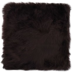 vidaXL Cojines de sillas 2 uds piel de oveja auténtica marrón 40x40 cm