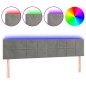 vidaXL Cabecero con LED de terciopelo gris claro 160x5x78/88 cm vidaXL Cabecero con LED de terciopelo gris claro 160x5x78/88 cm