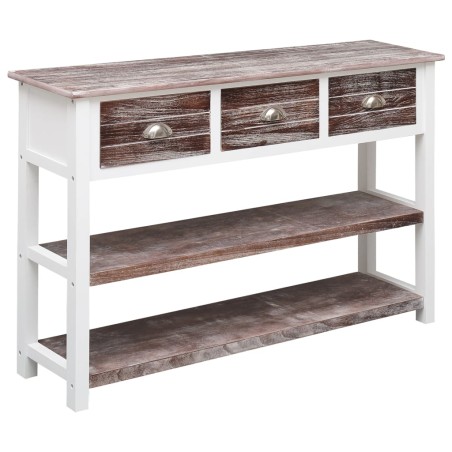 vidaXL Aparador de madera marrón envejecido 115x30x76 cm 