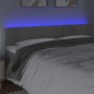 vidaXL Cabecero con LED de terciopelo gris claro 160x5x78/88 cm vidaXL Cabecero con LED de terciopelo gris claro 160x5x78/88 cm