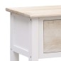 vidaXL Aparador de madera color natural y blanco 115x30x76 cm vidaXL Aparador de madera color natural y blanco 115x30x76 cm