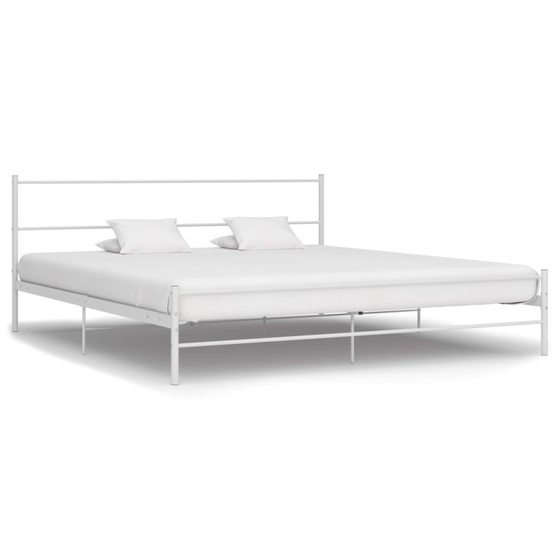 vidaXL Estructura de cama de metal blanca 180x200 cm