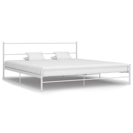 vidaXL Estructura de cama de metal blanca 180x200 cm