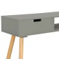 vidaXL Mesa consola de madera maciza de pino gris 80x30x72 cm