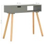 vidaXL Mesa consola de madera maciza de pino gris 80x30x72 cm