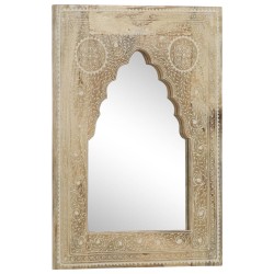 vidaXL Espejo pintado a mano de madera maciza de mango 40x55 cm
