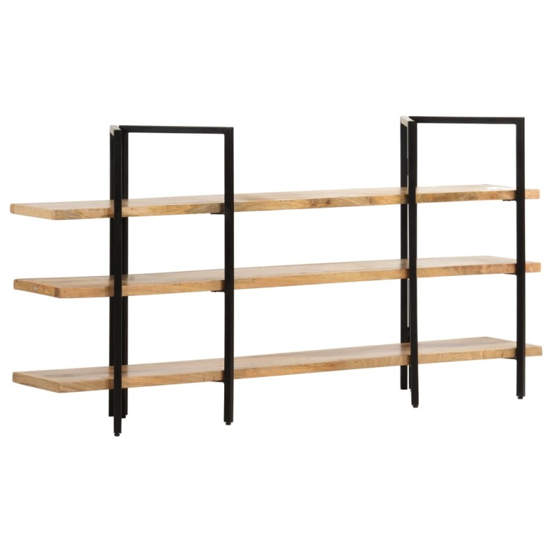 vidaXL Estantería de 3 niveles madera maciza de mango 160x31x80 cm vidaXL Estantería de 3 niveles madera maciza de mango 160x31x80 cm