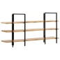vidaXL Estantería de 3 niveles madera maciza de mango 160x31x80 cm vidaXL Estantería de 3 niveles madera maciza de mango 160x31x80 cm