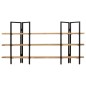 vidaXL Estantería de 3 niveles madera maciza de mango 160x31x80 cm vidaXL Estantería de 3 niveles madera maciza de mango 160x31x80 cm